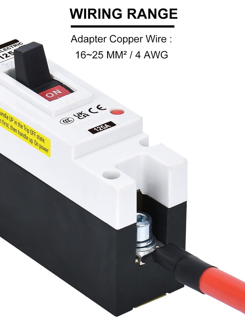 DIHOOL 125 Amp Heavy Duty Battery Disconnect Switch, DC Circuit Breaker for Car Audio RV Marine Boat Truck Trolling Motors - Image 5